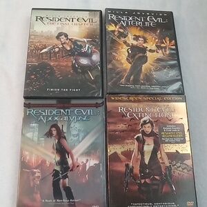 Resident evil dvd set of 4 movies
